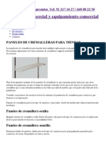 Paneles de Cremalleras para Tiendas, Estanterías Cremallera Comercios PDF