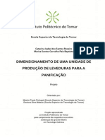 Dimensionamento de Uma Unidade de Produção de Leveduras Para a Panificação - Catarina Roseiro e Marisa Baptista - Projeto de Mestrado Em Tecnologia Química
