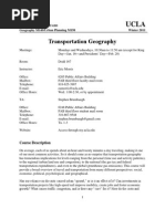 Transportation Geography: S P A Geography M149/Urban Planning M150 Winter 2011