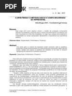 25 A ARTE PENSA? A METODOLOGIA E O CAMPO ENCARNADO  DO IMPREVISÍVEL