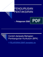 Pengurusan Pentaksiran - Pelaporan DSKP