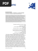 37 O "falar da fronteira", o hibridismo e a performatividade Teoria da cultura e identidade nos espaços intersticiais da diferença