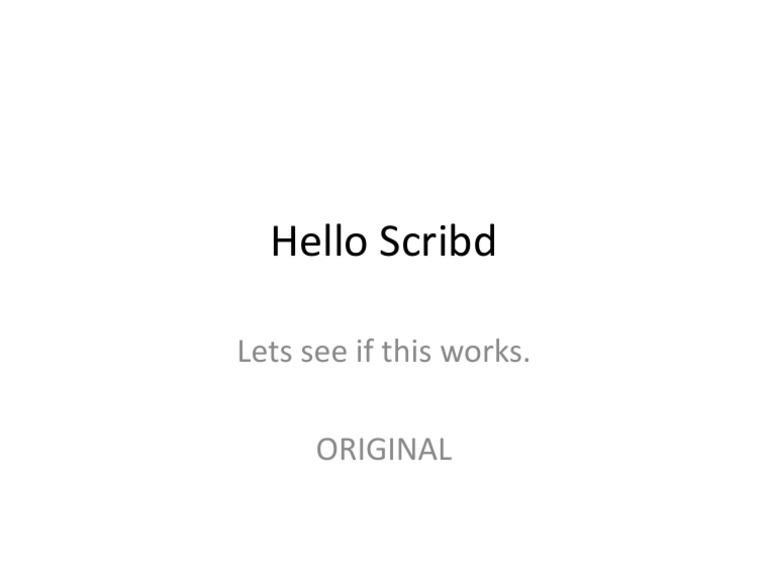 Scribd Document Test Submission | PDF