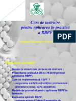 Curs de Instruire Pentru Aplicarea RBPF