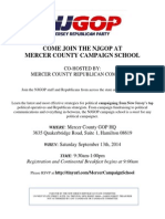 2014 Campaign School Flyer - Mercer