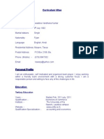 Curriculum Vitae: Personal Profile