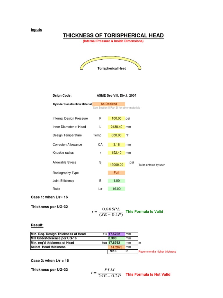 Pressure Vessel Design Calculations | PDF | Pipe (Fluid Conveyance ...