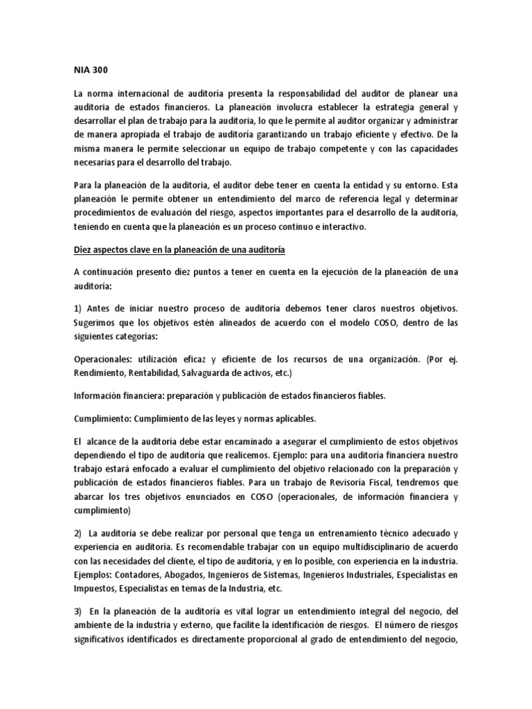 Nia 300 | PDF | Planificación | Business