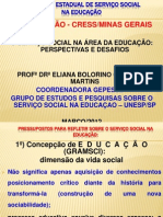 GT Educação - Cress/Minas Gerais: O Serviço Social Na Área Da Educação: Perspectivas E Desafios