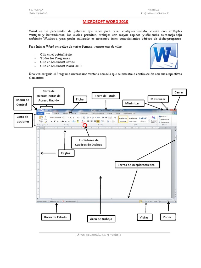 Microsoft Word 2010 | PDF | Point and Click | Ventana (informática)