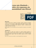 Governo Não Ilimitado - o Dispositivo de Segurança Da Governamentalidade Não-liberal