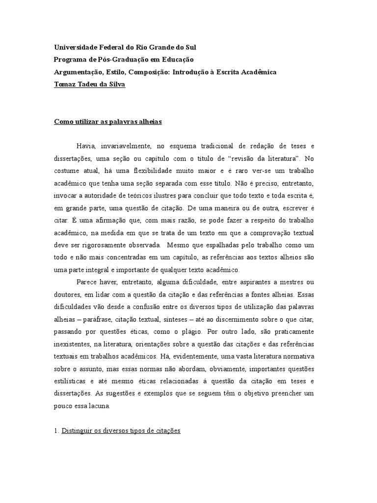 Guia de Citação Acadêmica Eficaz | PDF | Citação | Ciência cognitiva