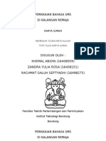 Pemakaian Bahasa SMS