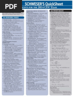 CFA Level1 Schwesernotes5冊, QuickSheet 2018 Level I CFA Exam Prep | Schweser's Quicksheet Study