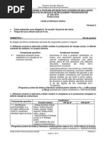 Tit 064 Limba Literatura Romana P 2014 Var 03 LRO