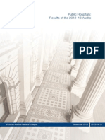 Public Hospitals: Results of The 2012-13 Audits: Victorian Auditor-General's Report November 2013 2013-14:13