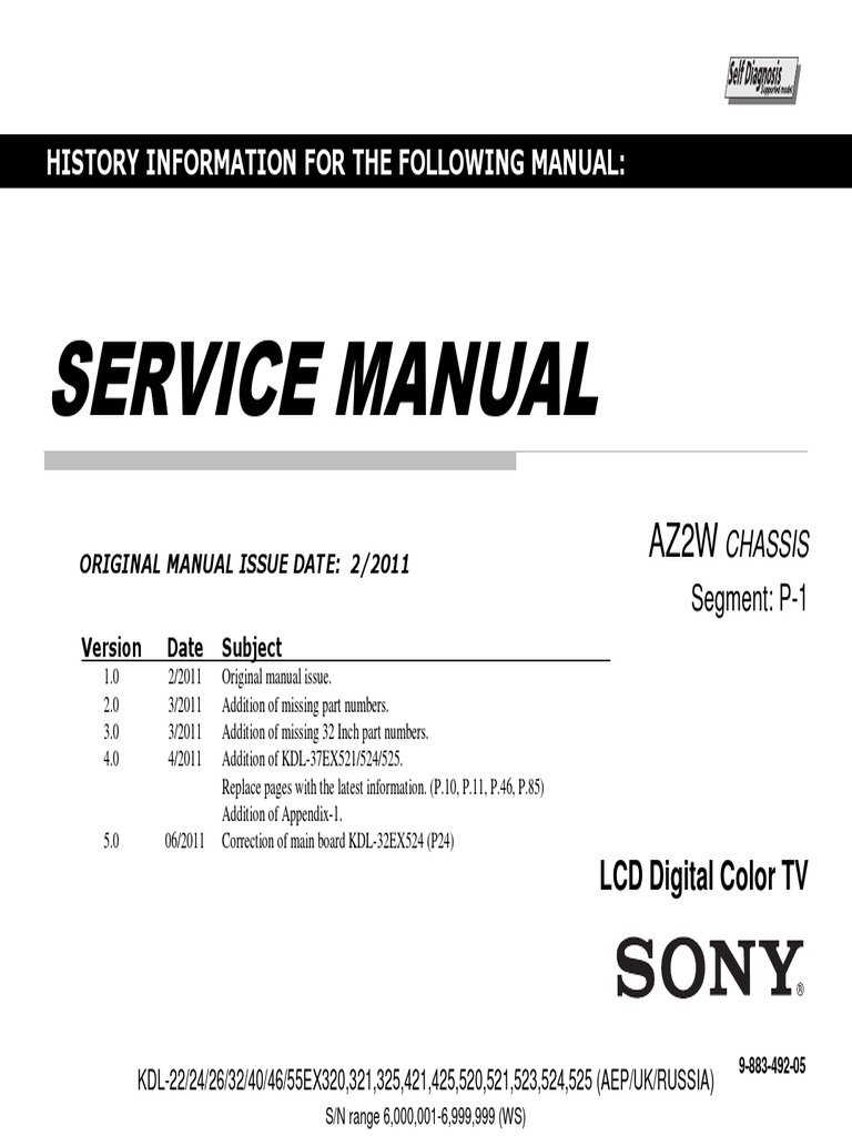 Sony kdl 26ex553 инструкция