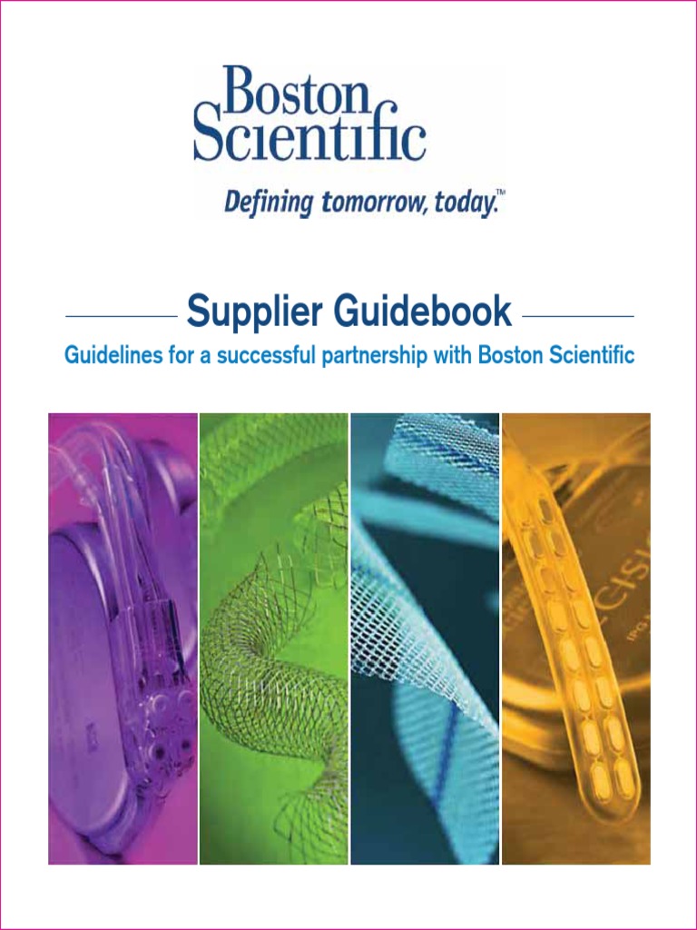 Boston Scientific Supplier Partnership Guide Pdf Supply Chain