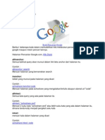 Kode-Kode Pencarian Google