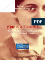 STEIN, E. - Que es la Filosofia, Una conversacion entre Edmund Husserl y Tomas de Aquino  -Centro Pieper 2012.pdf