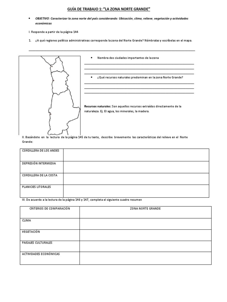 Características del Norte Grande | PDF