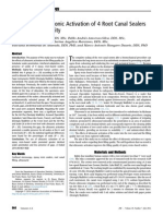 Inﬂuence of Ultrasonic Activation of 4 Root Canal Sealers