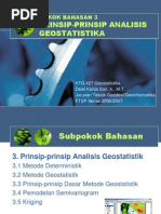 Download KTG 427 GEOSTATISTIK PB 3 PRINSIP ANALISIS GEOSTATISTIKppt by tresty_d SN237045177 doc pdf