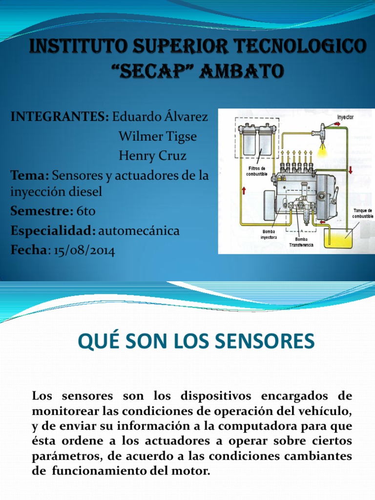 Sensores Del Sistema Diesel | | Motor diesel Acelerador