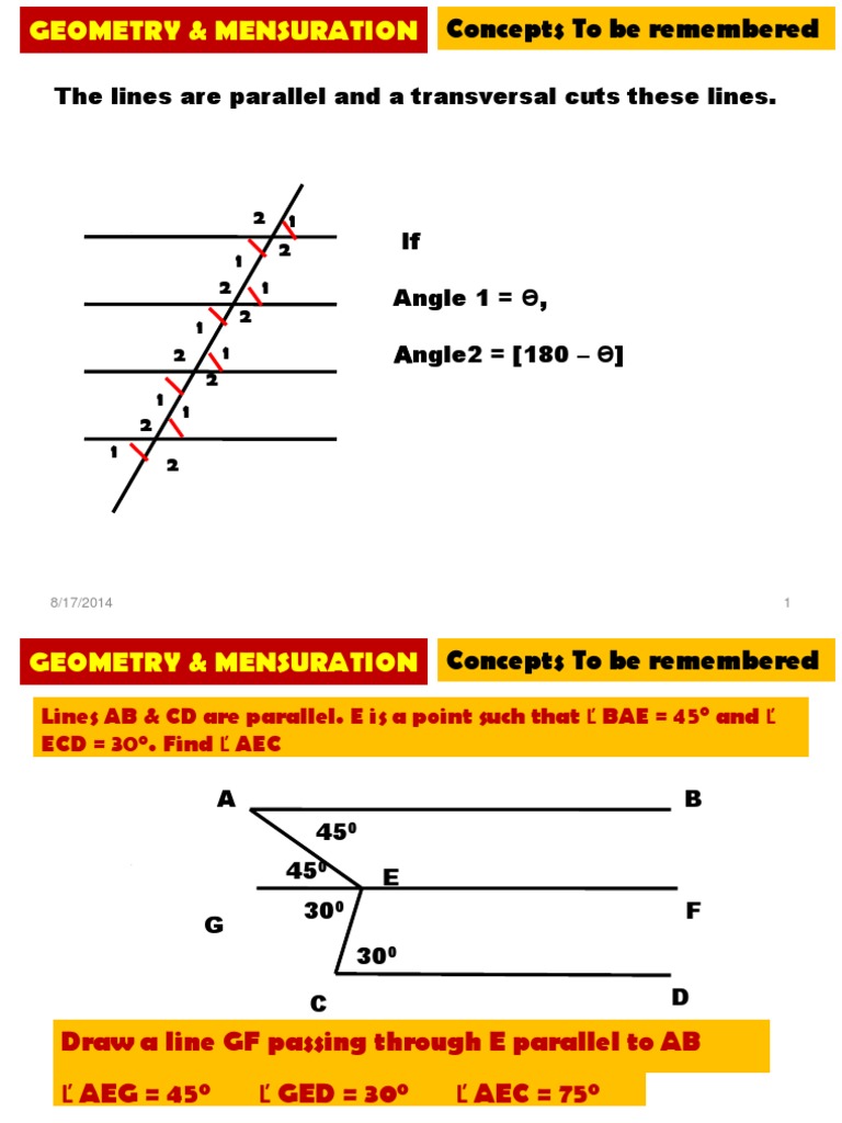 Geometry & Mensuration 1.ppt Triangle Elementary Geometry