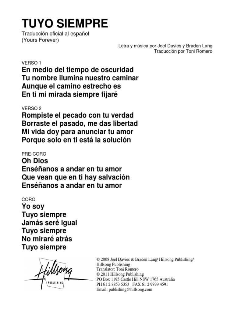 Yours Forever Spanish PDF PDF