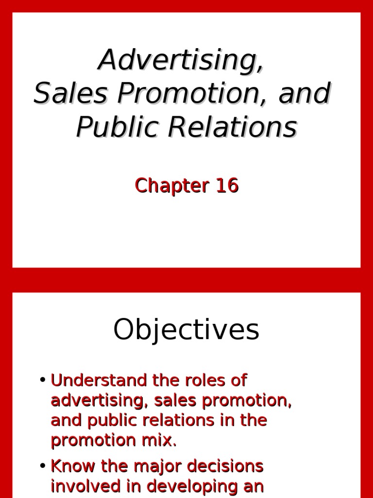 Advertising and Sales Promotion Strategies | PDF | Promotion (Marketing ...