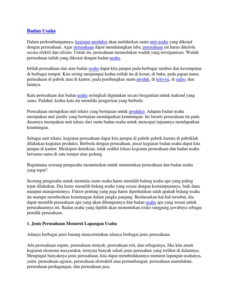 Badan Usaha
