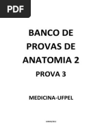 Banco de Provas de Anatomia 2 Prova 3