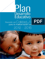 Plan de Desarrollo Educacion 2012