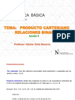 5ta Sesión - Producto Cartesiano, Relaciones Binarias, Ecuación de La Recta