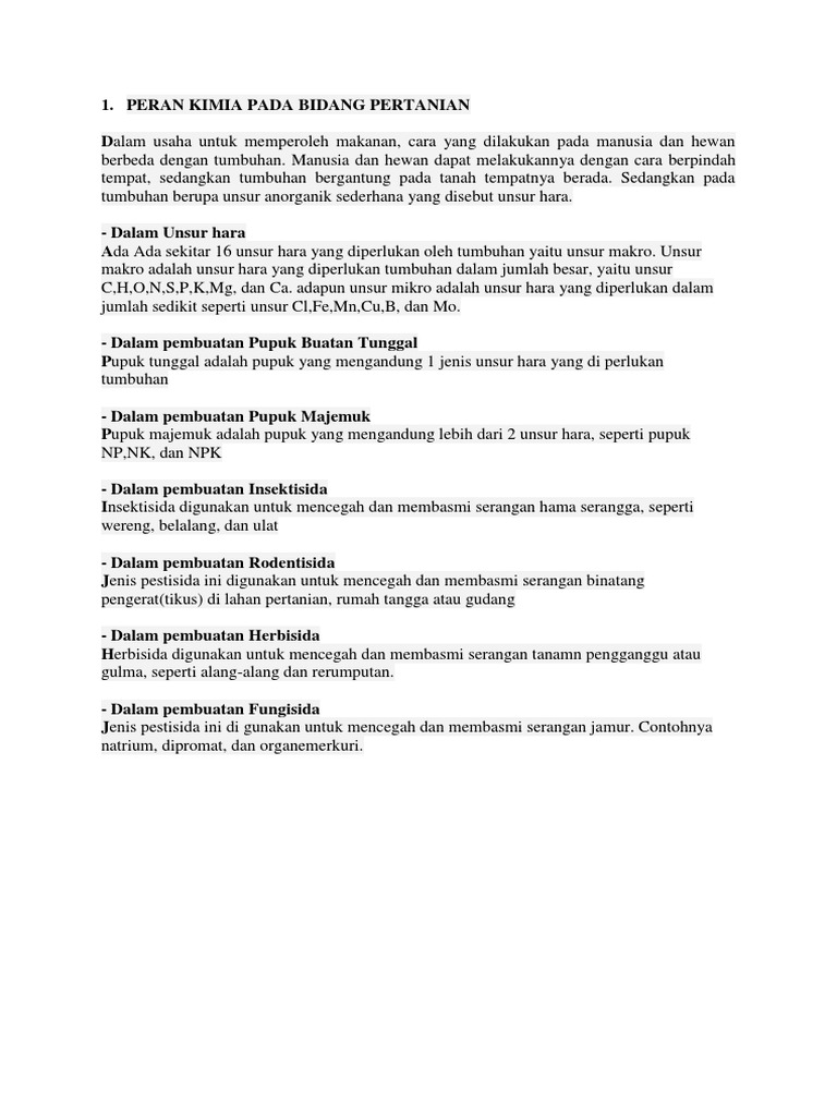 Ilmu Kimia Pertanian