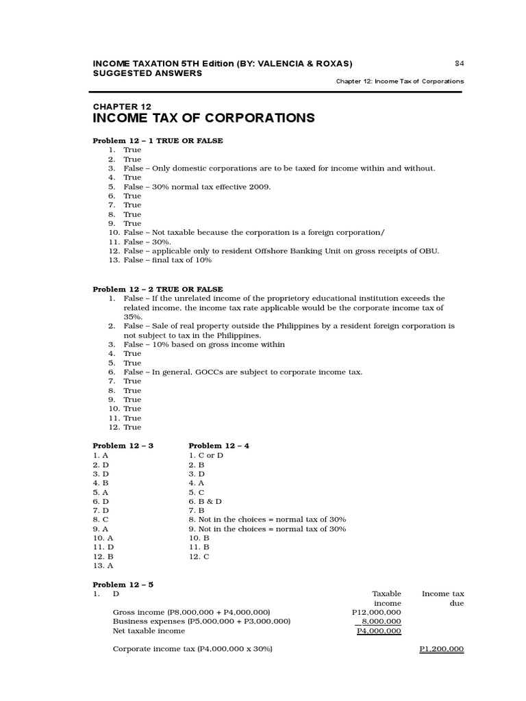 Corporate Income Tax Overview | PDF | Income Tax | Corporate Tax