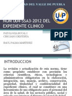 Nom 004 Ssa3 2012 Del Expediente Clinico - PATOLOGIA BUCAL I