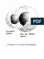 Covalent vs. Van Der Waals Radii