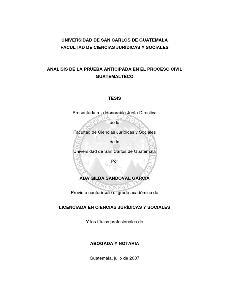 Analisis de La Prueba Anticipada en El Proceso Civil | PDF | Ley