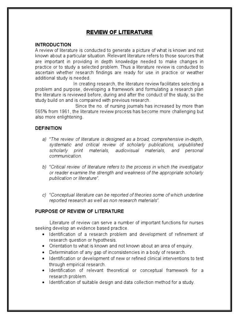 Comprehensive Guide to Literature Review | PDF | Literature Review ...