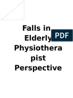 Falls in Elderly Physiotherapist Perspective