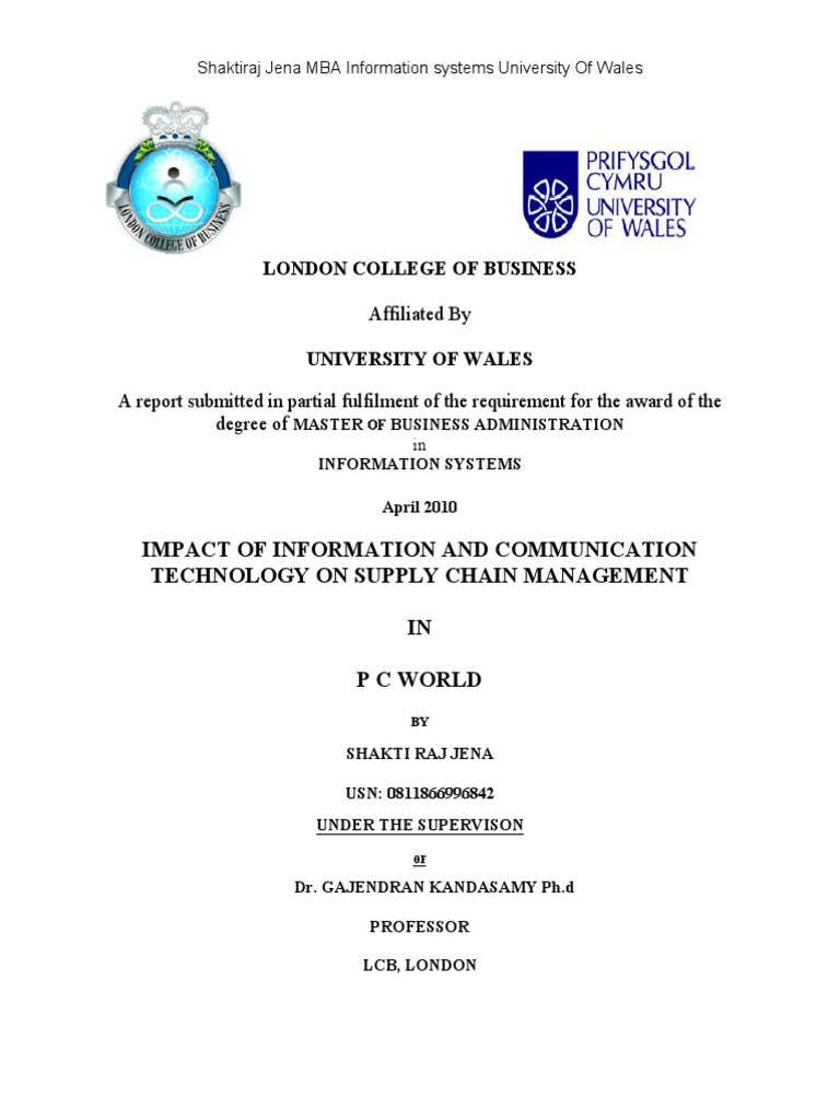 thesis topics supply chain management