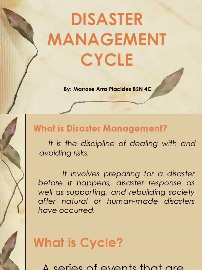 Phases of Disaster Management Cycle | PDF | Emergency Management ...