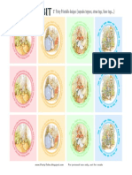  Peter Rabbit Cupcake Toppers