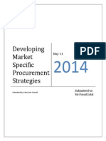 Developing Market Specific Procurement Strategies