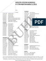 Pool Schedule