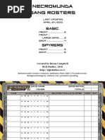 Necromunda Roster