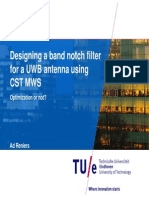 Designing a Band Notch Filter for a UWB Antenna Using CST MWS