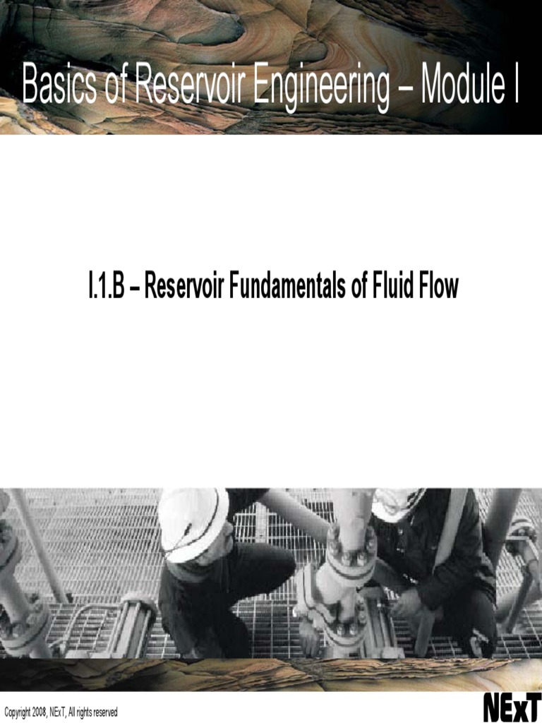 C (I-1B) Reservoir Fundam Fluid Flow | PDF | Porosity | Petroleum Reservoir